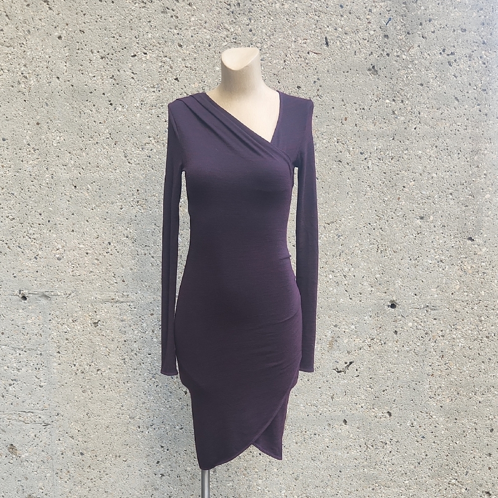 Wilfred Deep Purple Long Sleeve Dress